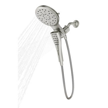 MOEN Magnetix offers 6-Spray Patterns with 1.75 GPM 6.75 in. Wall Mount Dual Shower